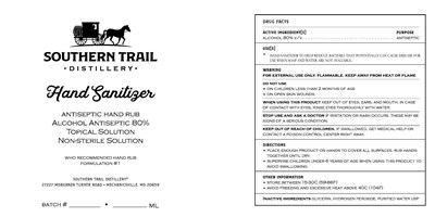 Southern Trail label - largeblank.jpg 3785ml lab - Southern Trail label largeblank